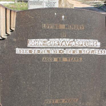 ASPELING John Gustav 1879-1945