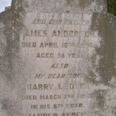 ANDERSON James -1934 ::  ANDERSON Harry L. Dyer -1902