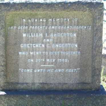 ANDERTON William I. -1943 &amp; Gretchen -1943