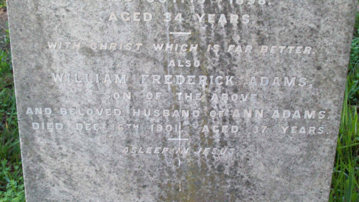 ADAMS William Frederick -1901 