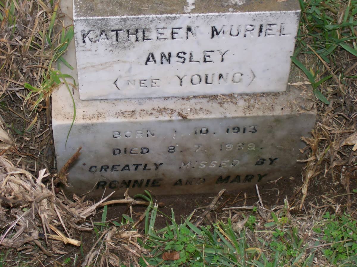 ANSLEY Kathleen Muriel nee YOUNG 1913-1969