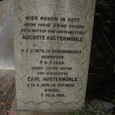 AUSTERMÜHLE Carl 1870-1959 &amp; Auguste 1870-1953