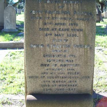 AUSTIN John Hamilton 1876-1920 :: DUNCAN David Stratton 1852-1921 &amp; Helen 1854-1933