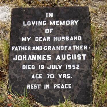 AUGUST Johannes -1952