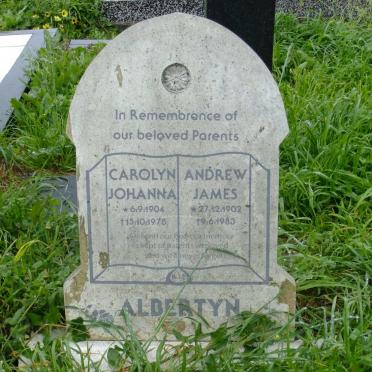 ALBERTYN Andrew James 1902-1983 &amp; Carolyn Johanna 1904-1978