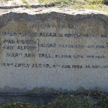 ALGAR Owen Alfred 1867-1941 :: ALGAR Ivan Morris -1896 :: ALGAR Eric Alfred -1896