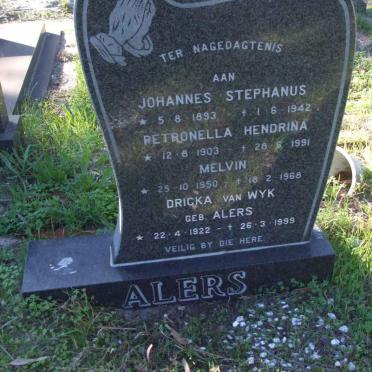 ALERS Johannes Stephanus 1893-1942 &amp; Petronella Hendrina 1903-1991