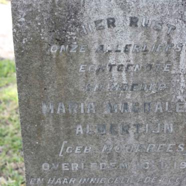 ALBERTIJN Maria Magdalena nee MOORREES -1921