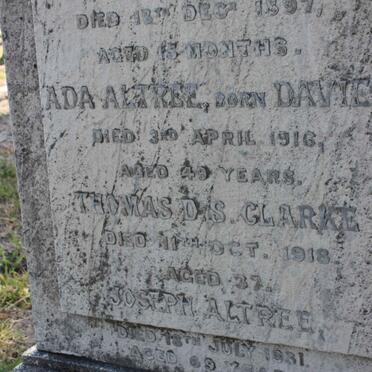 ALTREE Ada nee DAVIES -1916 :: CLARKE Thomas D.S. -1918