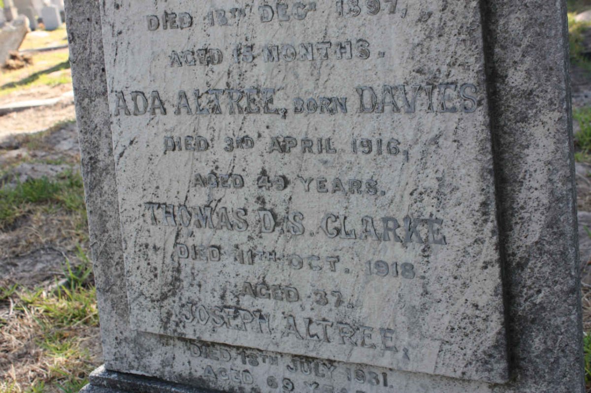 ALTREE Ada nee DAVIES -1916 :: CLARKE Thomas D.S. -1918