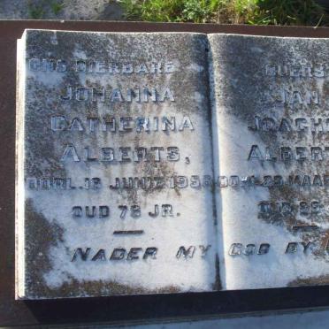 ALBERTS Jan Joachim -1957 &amp; Johanna Catherina -1956