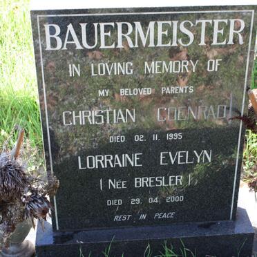 BAUERMEISTER Christian Coenrad -1995 &amp; Lorraine Evelyn BRESLER -2000