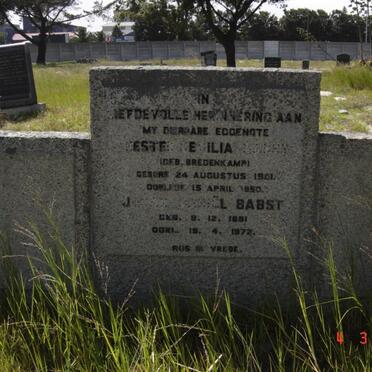 BABST Johan Daniel 1881-1972 &amp; Hester Cecilia BREDENKAMP 1901-1950