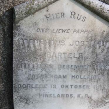 BARTELS Bernhardus Josephus 1869-1932