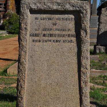 BARSDOR Harry Alfred -1932