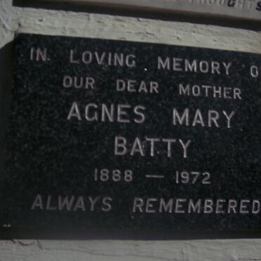 BATTY Agnes Mary 1888-1972