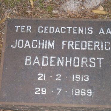 BADENHORST Joachim Frederick 1913-1969