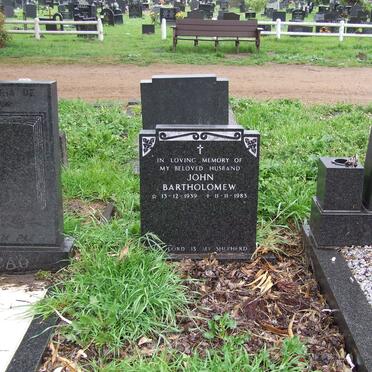 BARTHOLOMEW John 1939-1983