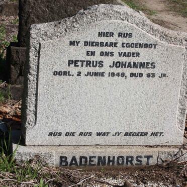 BADENHORST Petrus Johannes -1949