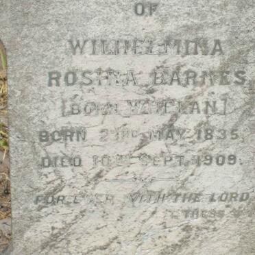 BARNES Wilhelmina Rosina nee WHELAN 1835-1909