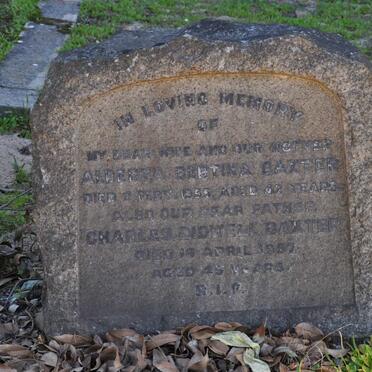 BAXTER Charles Bidwell -1957 &amp; Alberta Bertha -1955