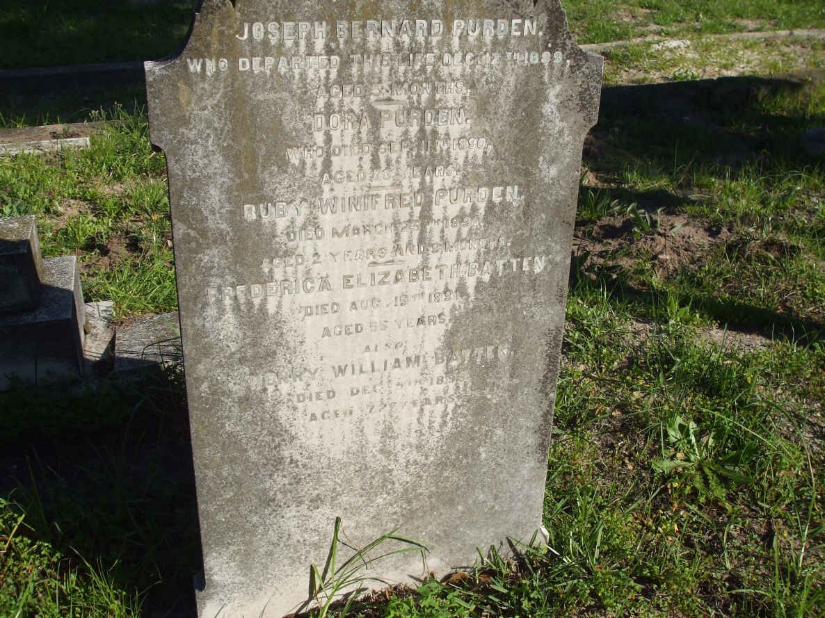 BATTEN Henry William -1893 :: BATTEN Frederica Elizabeth -1891 