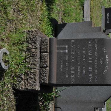 BEHRENS William J.F. 1874-1951 &amp; Hester B.O. 1881-1961