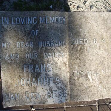 BERG Frans Johannes, van den -1965