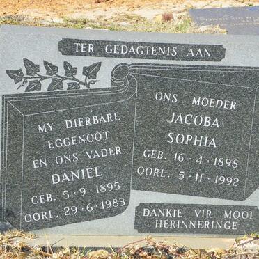 BENCE Daniel 1895-1983 &amp; Jacoba Sophia 1898-1992