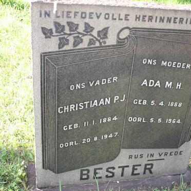 BESTER Christiaan P.J. 1884-1947 &amp; Ada M.H. 1888-1964