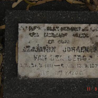 BERG Benjamin Johannes, van den 1911-197?