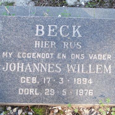 BECK Johannes Willem 1894-1976