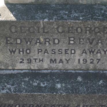 BEVAN Cecil George Edward -1927
