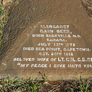 BEER Margaret Gain 1872-1918