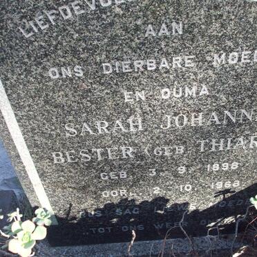 BESTER Sarah Johanna nee THIART 1898-1968