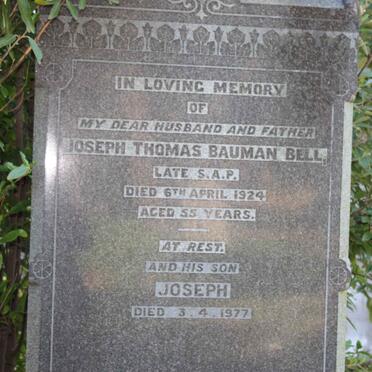 BELL Joseph Thomas Bauman -1924 :: BELL Joseph -1977