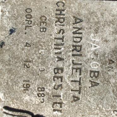 BESTER Jacoba Andrijetta Christina 1882-196?