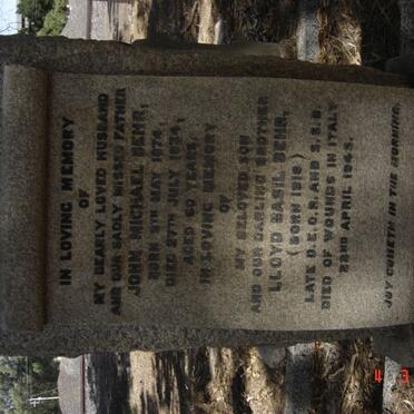 BEHR John Michael 1874-1934 :: BEHR Lloyd Basil 1918-1945