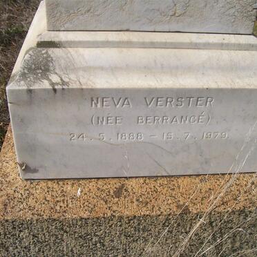VERSTER Neva nee BERRANGé 1888-1979