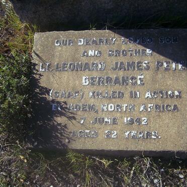BERRANGE Leonard James Peter -1942
