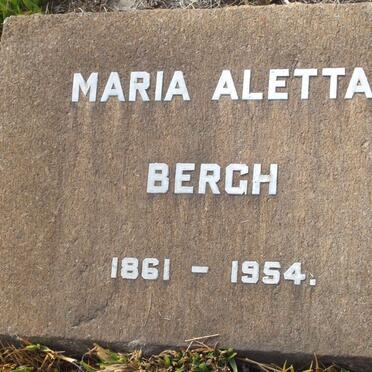 BERGH Maria Aletta 1861-1954