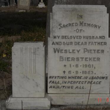 BIERSTEKER Wesley Pieter 1901-1953
