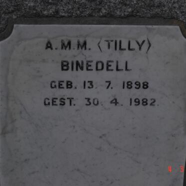 BINEDELL A.M.M. 1898-1982