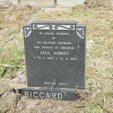 BICCARD Cecil Aubrey 1937-1969