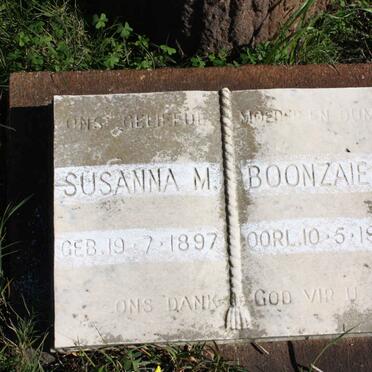 BOONZAIER Susanna M. 1897-1967