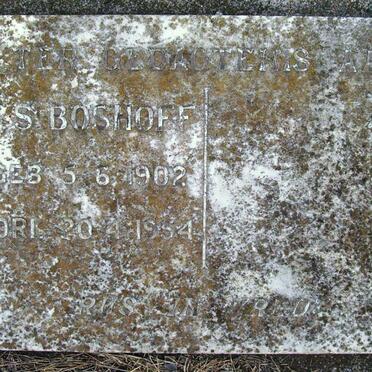 BOSHOFF J.S. 1902-1954