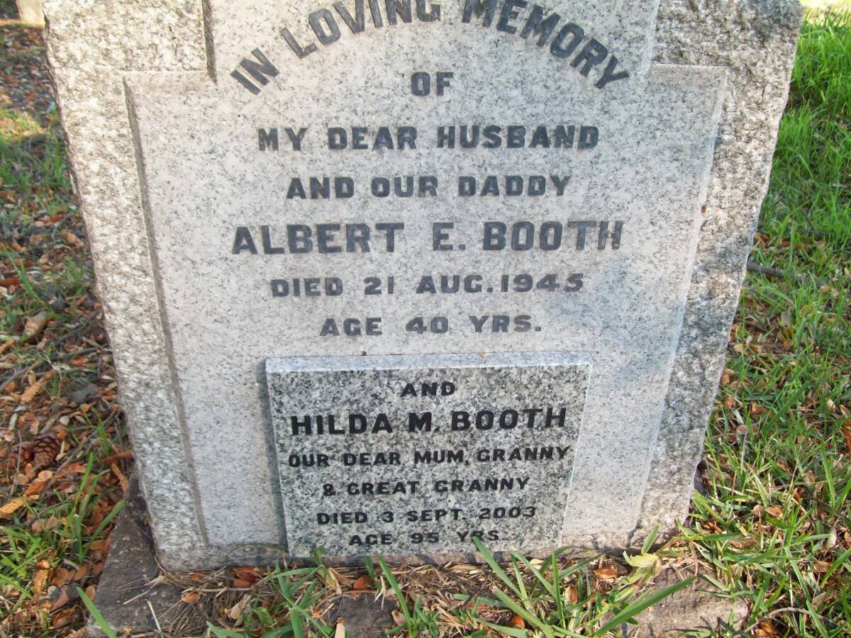 BOOTH Albert E. -1945 &amp; Hilda M. -2003