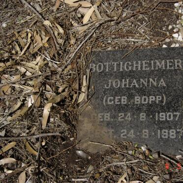 BOTTIGHEIMER Johanna nee BOPP 1907-1987