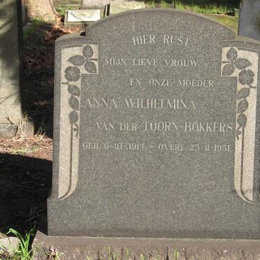 BOKKERS Anna Wilhelmina, VAN DER TOORN 1911-1951