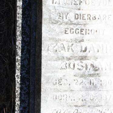 BOSMAN Izak Daniel 1905 -1973